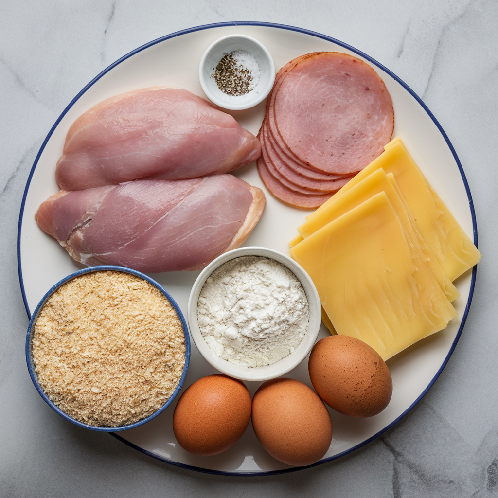 Fresh & Crispy Air Fryer Chicken Cordon Bleu Ingredients