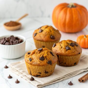 Air Fryer Pumpkin Chocolate Chip Muffins