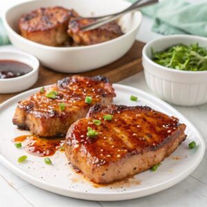 Sweet and Spicy Air Fryer Pork chops