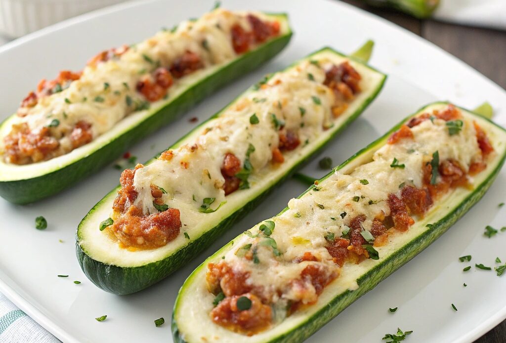 Air Fryer Zucchini Boats