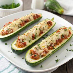 Air Fryer Zucchini Boats