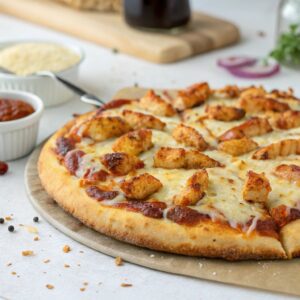 Homemade Air Fryer BBQ Chicken Pizza