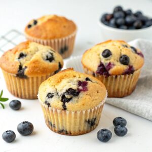 Air Fryer Blueberry Muffins