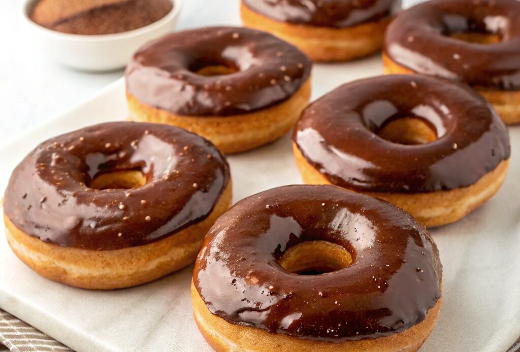 Air Fryer Chocolate Glazed Donuts Recipe (Krispy Kreme Copycat)