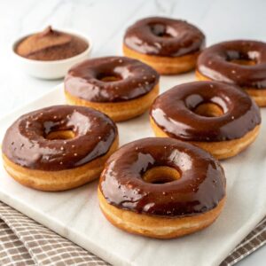 Air Fryer Chocolate Glazed Donuts Recipe (Krispy Kreme Copycat)