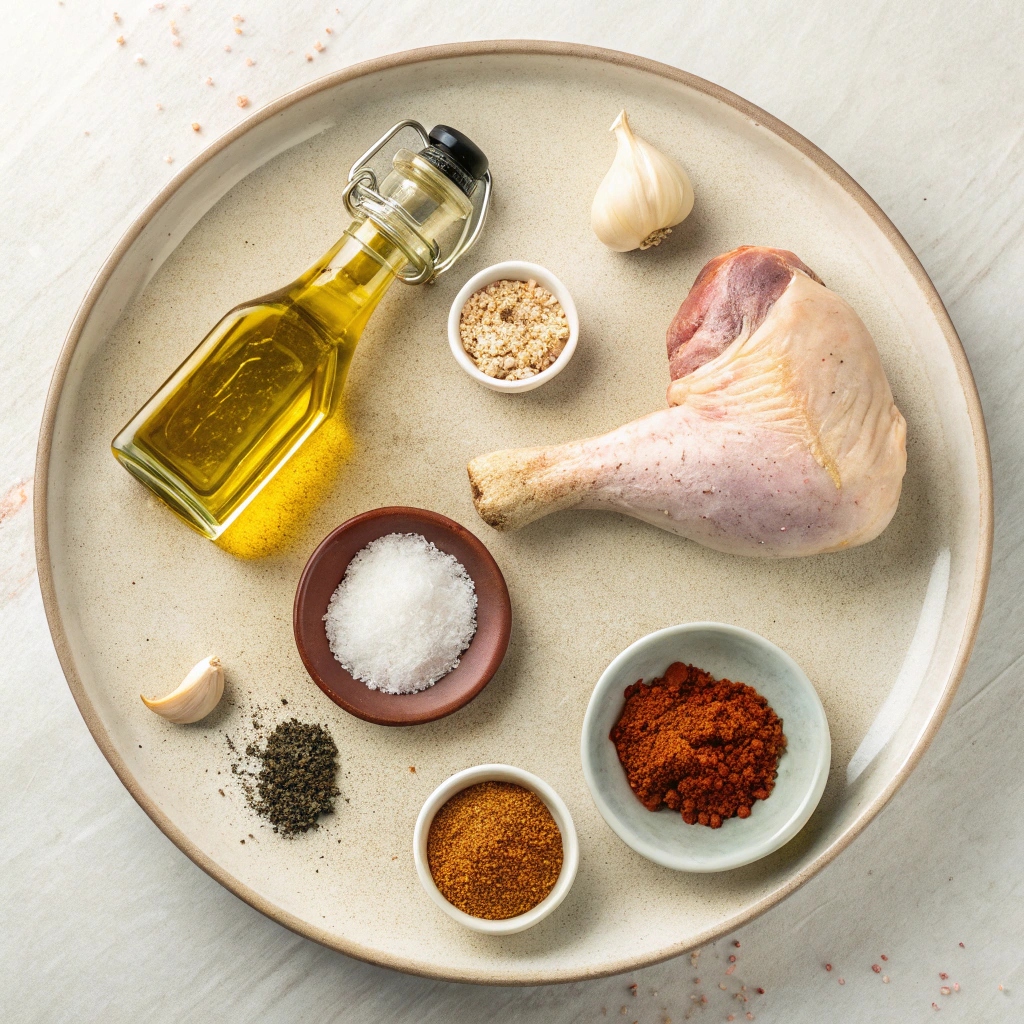 Ingredients for Juicy Air Fryer Chicken Legs