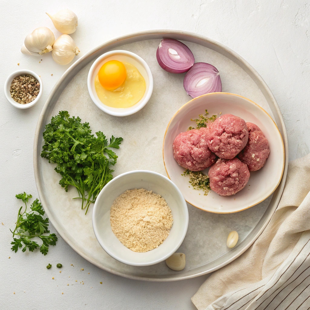 Ingredients for Juicy Air Fryer Meatballs