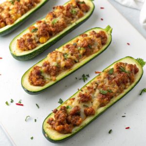 Keto Air Fryer Zucchini Boats