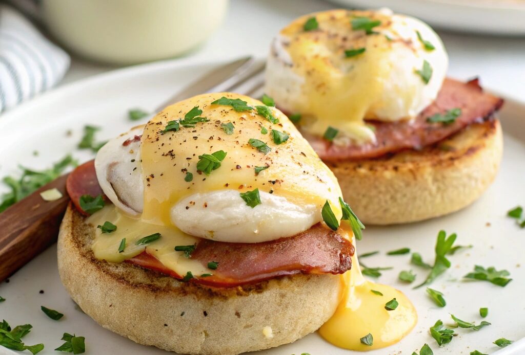 Air Fryer Eggs Benedict