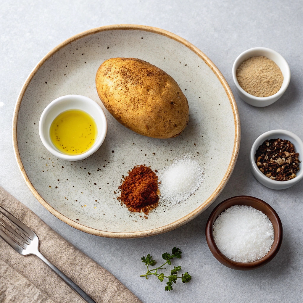 Ingredients for Air Fried Potato Wedges