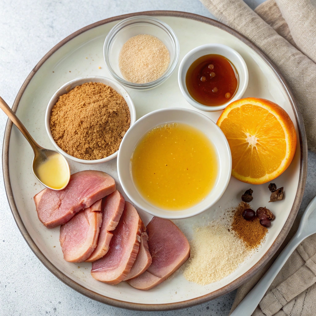 Ingredients for Air Fryer Glazed Ham