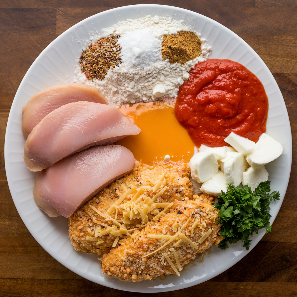 Ingredients for Air Fryer Chicken Parmesan