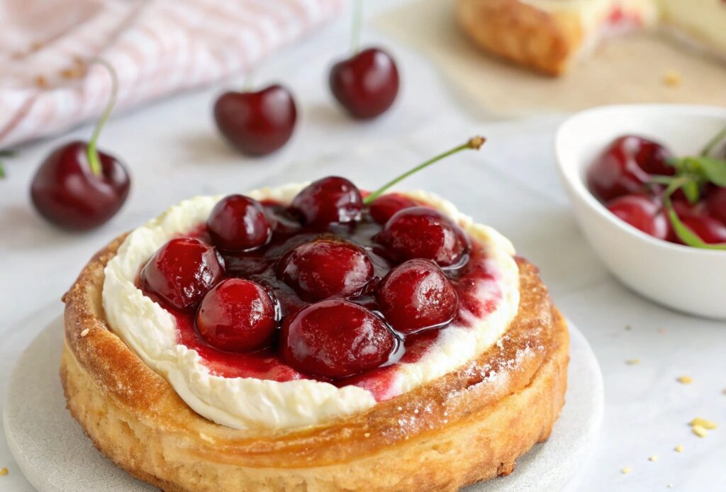 Air Fryer Cherry & Cream Cheese Danish