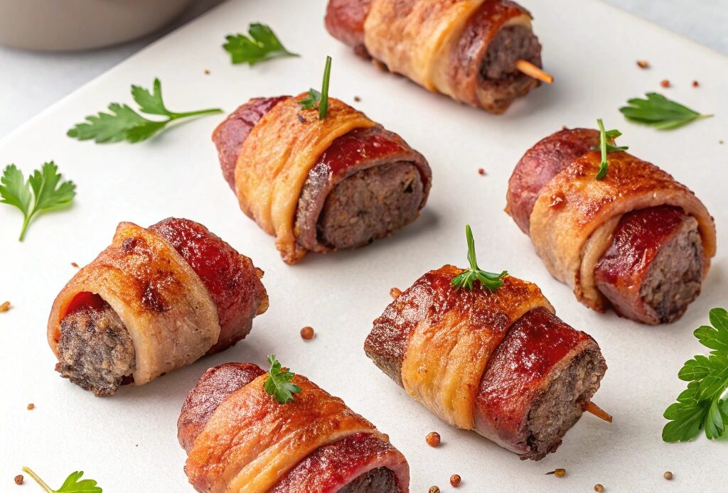 Air Fryer Bacon Wrapped Steak Bites