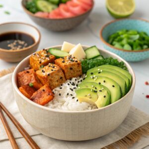 Air Fryer Tofu Poke Bowls