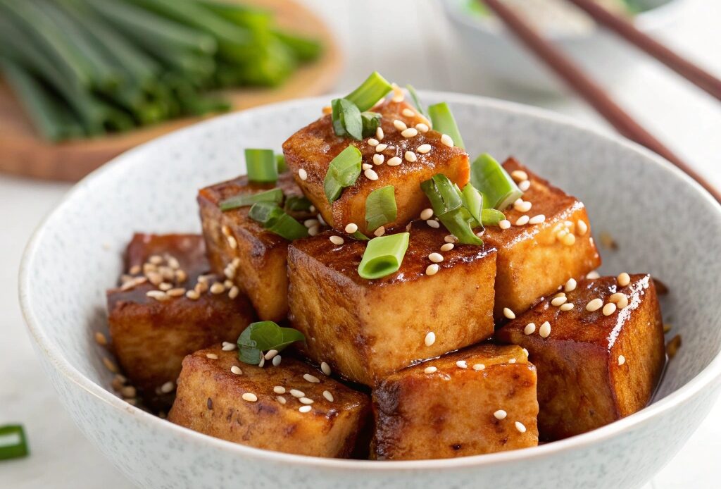 Sticky Ginger Tofu