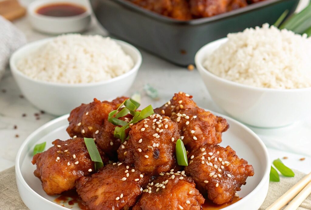 Air Fryer Sticky Ginger Chicken