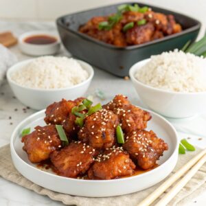 Air Fryer Sticky Ginger Chicken