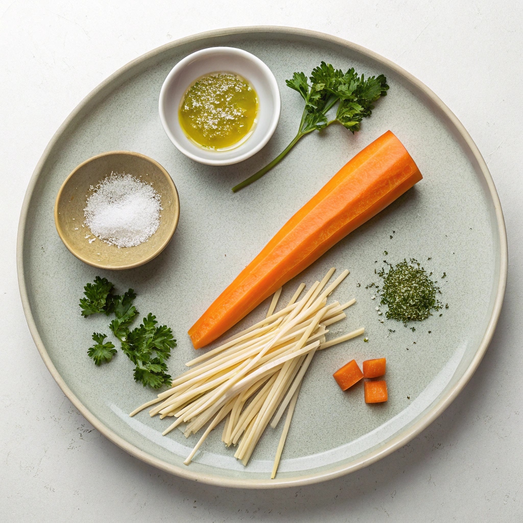 Ingredients for Crispy Carrot Fries