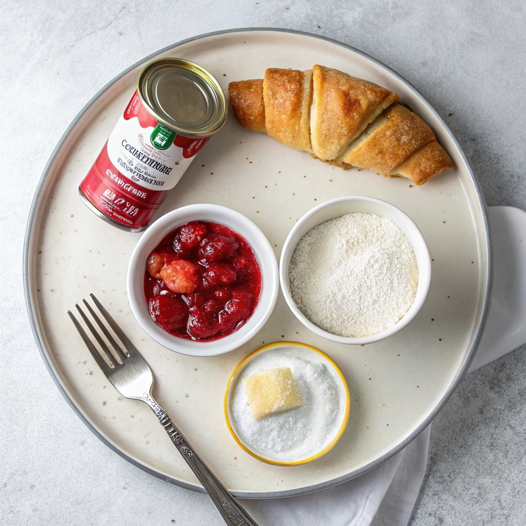 Ingredients for Cherry & Cream Cheese Danish