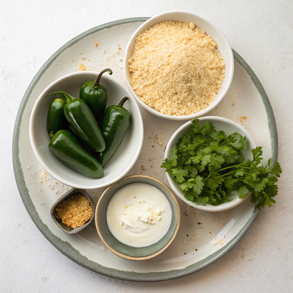 Ingredients for Air Fryer Jalapeño Poppers