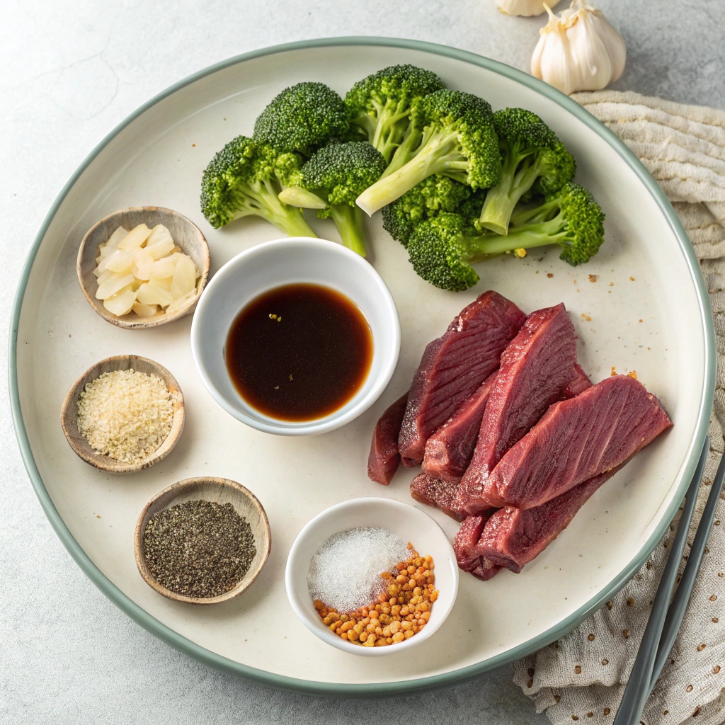 Ingredients for Air Fryer Beef and Broccoli