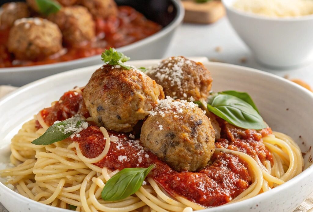 Air Fryer Spaghetti Meatballs Recipe