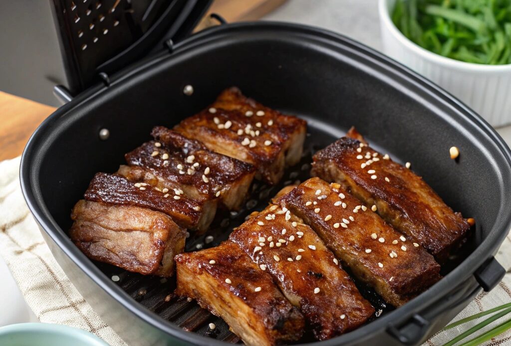 Korean-style short ribs in the air fryer