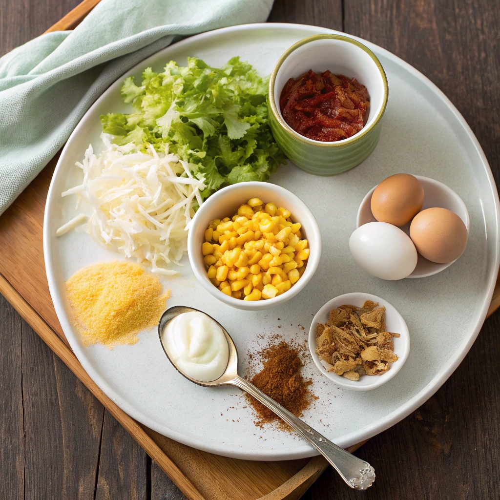 Ingredients for Air Fryer Taco Pie