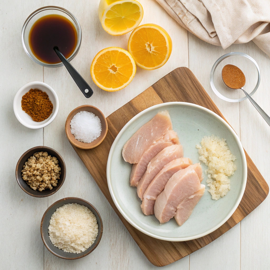 Ingredients for Air Fryer Orange Chicken